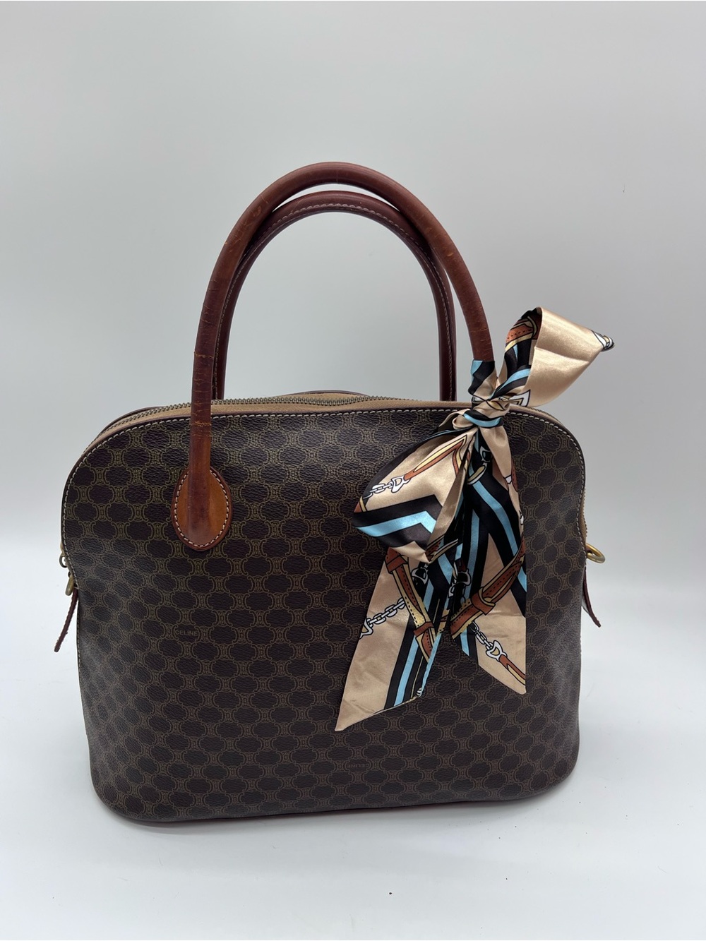 Authentic Celine Macadam Vintage Bag MC96 Top Handle Made in Italy - Picture 9 of 16